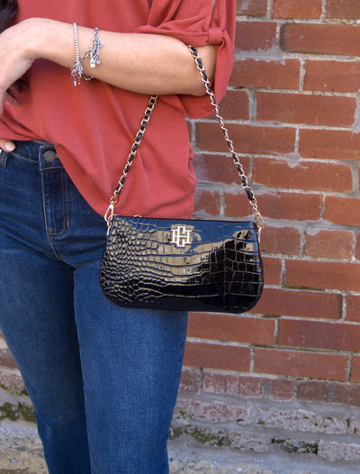 Livi Crossbody-Animal Print,Black,Chain Detail,Crossbody,Handbags,patent,purses & bags,Purses & Wallets,women's-[option4]-[option5]-[option6]-Bella Bliss Boutique in Texas