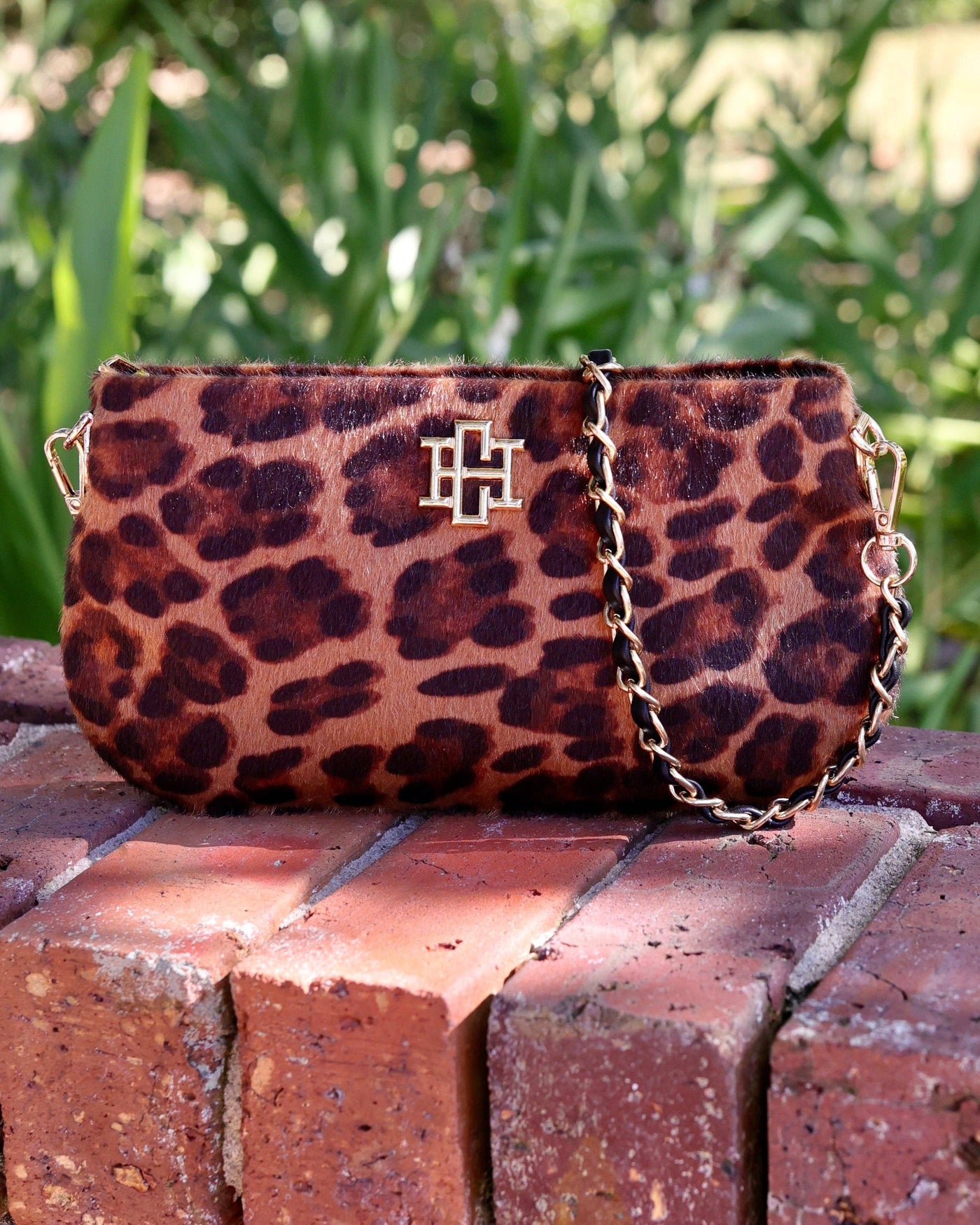 Livi Crossbody Spotted Saddle-Adjustable Straps,Animal Print,Caroline Hill,Clutch Purse,Detachable Straps,Gold Accents,Handbags,Purse,purses & bags,Purses & Wallets,women's-[option4]-[option5]-[option6]-Bella Bliss Boutique in Texas