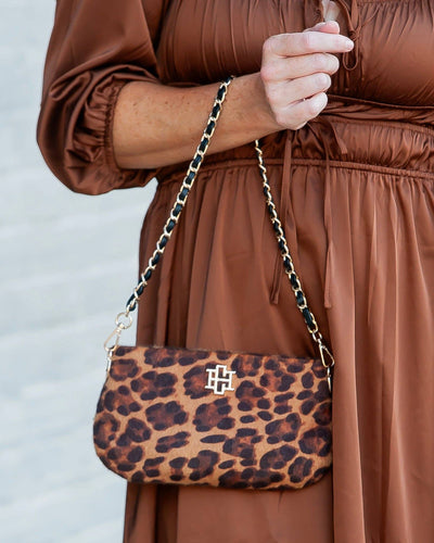 Livi Crossbody Spotted Saddle-Adjustable Straps,Animal Print,Caroline Hill,Clutch Purse,Detachable Straps,Gold Accents,Handbags,Purse,purses & bags,Purses & Wallets,women's-[option4]-[option5]-[option6]-Bella Bliss Boutique in Texas