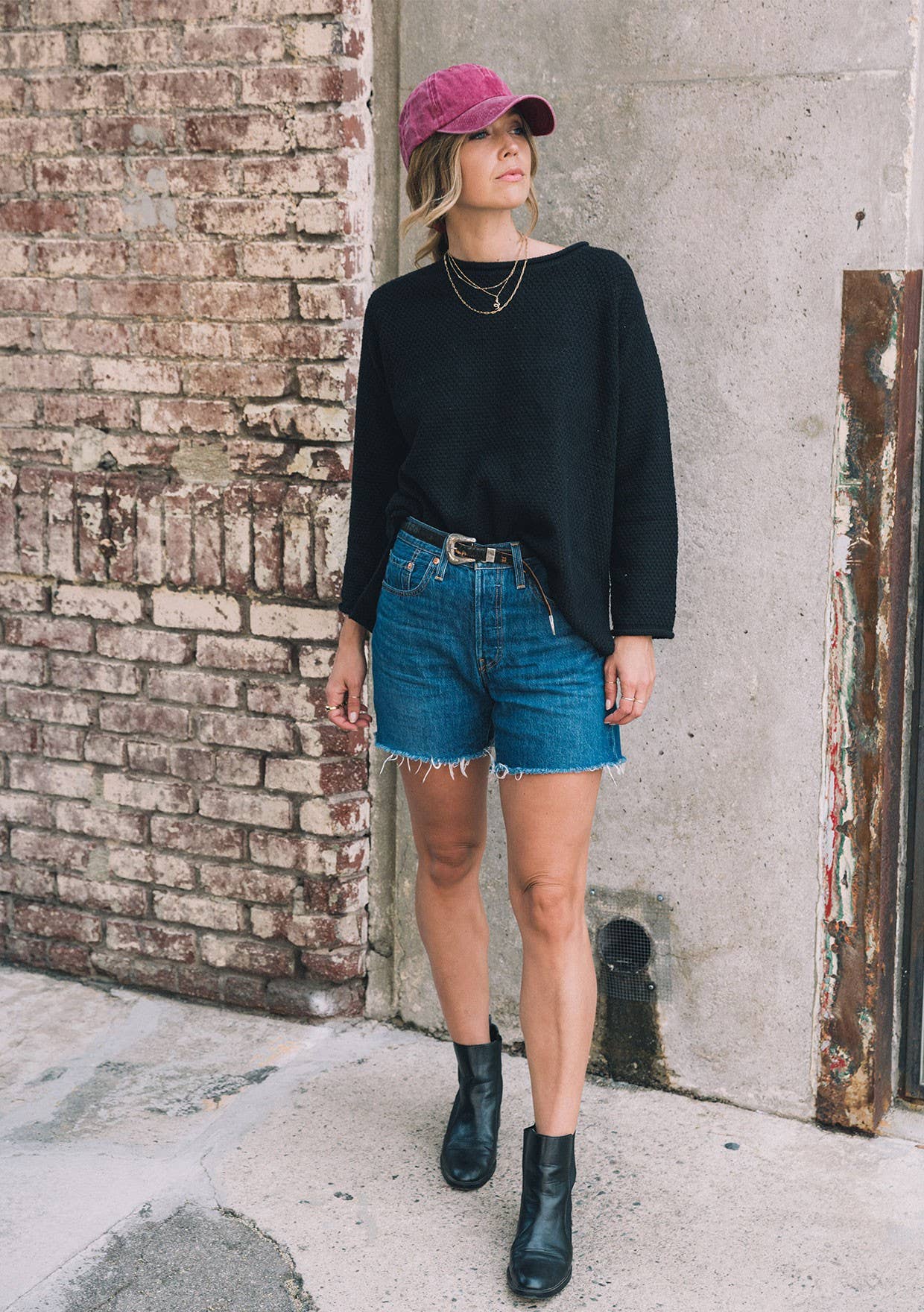 Long Sleeve Pullover Sweater-Black,Cardigan Sweater,clothing,Lovestitch,Pullover,rolled neckline,Side Slits,Sweater,Sweaters,Top,Tops,Women,women's-[option4]-[option5]-[option6]-Bella Bliss Boutique in Texas