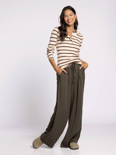 Long Sleeved Stripe Top-Button Front,clothing,Long Sleeve,Striped,Weekend Los Angeles,Women,women's-M-[option4]-[option5]-[option6]-Bella Bliss Boutique in Texas