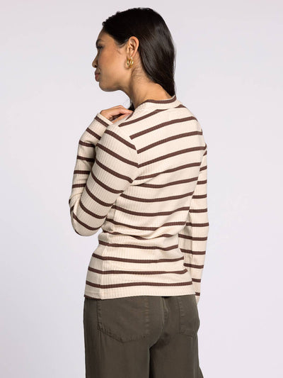 Long Sleeved Stripe Top-Button Front,clothing,Long Sleeve,Striped,Weekend Los Angeles,Women,women's-[option4]-[option5]-[option6]-Bella Bliss Boutique in Texas