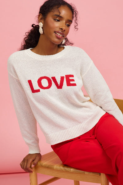 Love Sweater-clothing, Curvy, Love, Off-White, Sweater, Sweaters, Top, Tops, Women, women's-XS-[option4]-[option5]-[option6]-Bella Bliss Boutique in Texas