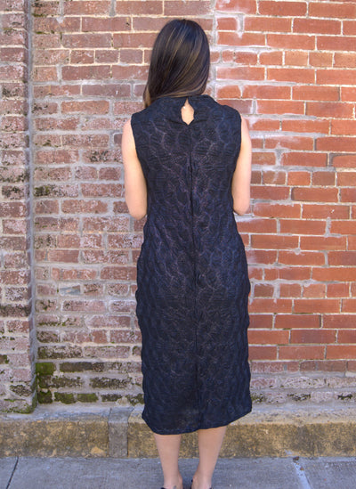 MOCK NECK SLEEVELESS MIDI DRESS-Black,clothing,dress,dresses,evening dress,Gilli,Midi Dress,Party Dress,Sheath Dress,shimmer,Shimmery Silver,Women,women's-[option4]-[option5]-[option6]-Bella Bliss Boutique in Texas