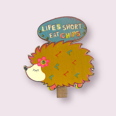 Magnet Clothes Pin Bag Clips-Chip Clips, Clothes Pin, Kitchen Storage, Magnet, Magnet Clip, Miscellaneous-Porcupine - Life's Short Eat Chips-[option4]-[option5]-[option6]-Bella Bliss Boutique in Texas