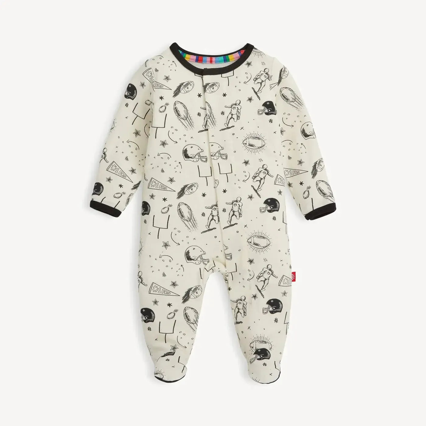 Magnetic Me Game Day Footie-Children & Tweens,children's,Childrens/Tween,Football,Footie,Infant to 6,Magnetic,Magnetic me,Sleeper,sleeper with footie-NB-[option4]-[option5]-[option6]-Bella Bliss Boutique in Texas