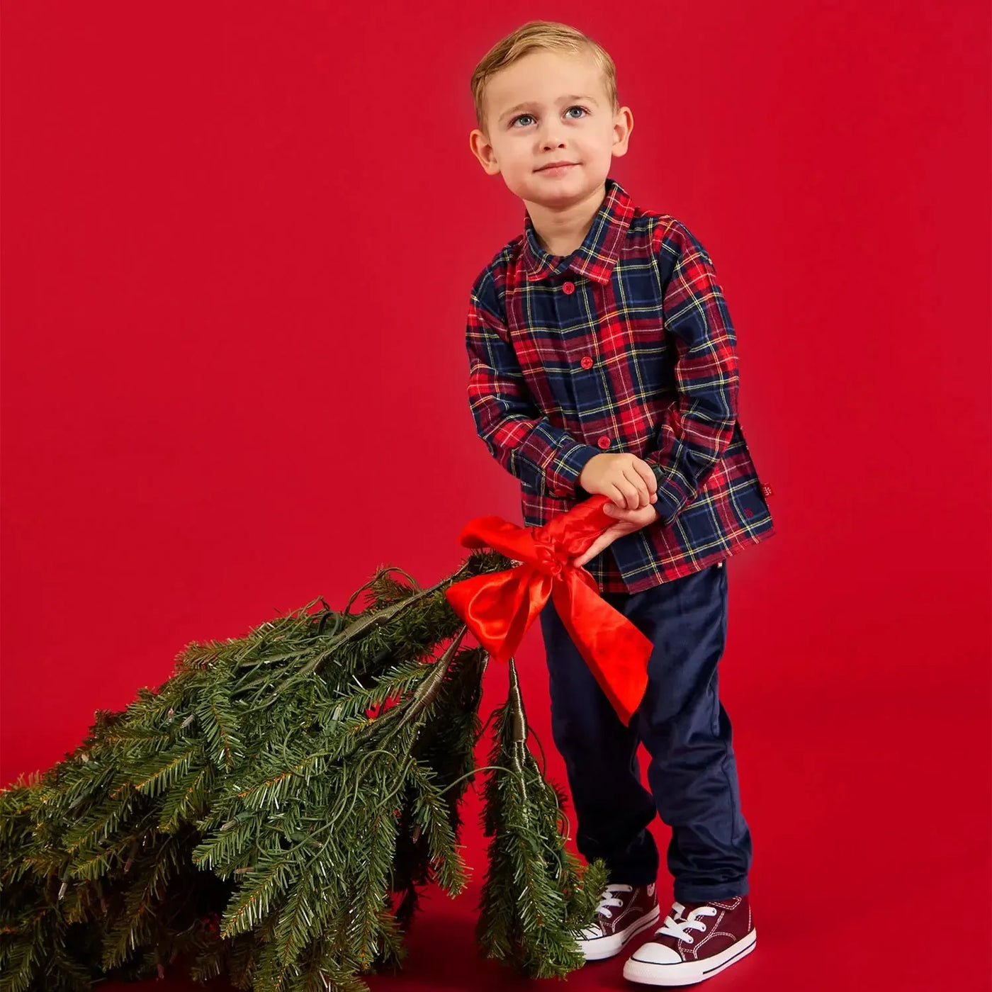 Magnetic Me Kids Flannel Set-Boy's,button down,Children & Tweens,children's,Childrens/Tween,Cuffed,holiday,magnetic buttons,Magnetic me,plaid-[option4]-[option5]-[option6]-Bella Bliss Boutique in Texas