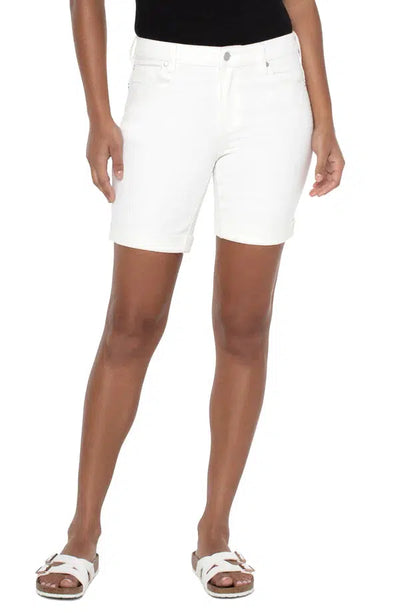 Marley Girlfriend Shorts - 2/26-Bone White, Bottoms, clothing, Cuffed, Cuffed Shorts, Denim Shorts, Girlfriend, Girlfriend Shorts, Marley, Sale, shorts, Women, women's-[option4]-[option5]-[option6]-Bella Bliss Boutique in Texas