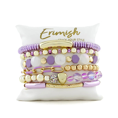Mermaid Bracelet Set-Bracelet, Bracelets, gold, Jewelry, purple, Stack Bracelet, Stretch Bracelet-[option4]-[option5]-[option6]-Bella Bliss Boutique in Texas