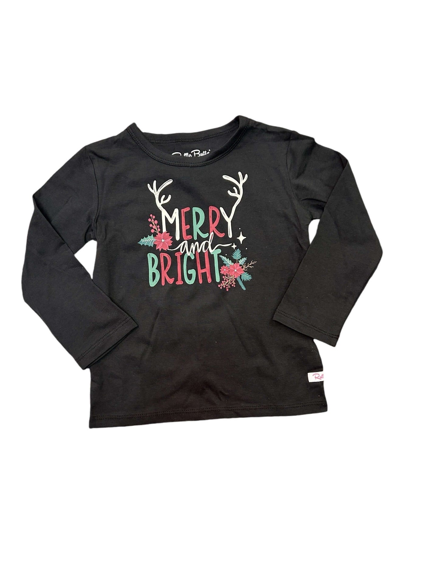 Merry & Bright Graphic Tee-Children & Tweens,children's,Christmas,clothing,Infant to 6,Long Sleeve,Merry & Bright,Sale,T-Shirt,Top,Tops-[option4]-[option5]-[option6]-Bella Bliss Boutique in Texas