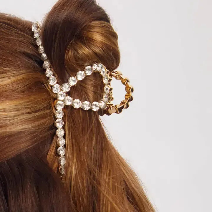 Metal Rhinestone Loop Claw Clip-Accessories,Claw Clips,gold,Hair Accessories,Metal Rhinestone,Rhinestone,Rhinestone Loop-[option4]-[option5]-[option6]-Bella Bliss Boutique in Texas