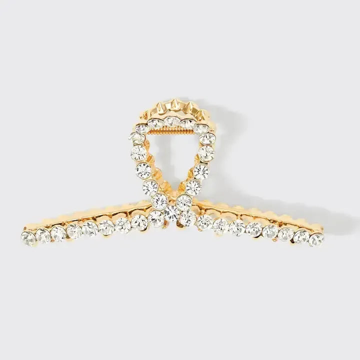 Metal Rhinestone Loop Claw Clip-Accessories,Claw Clips,gold,Hair Accessories,Metal Rhinestone,Rhinestone,Rhinestone Loop-[option4]-[option5]-[option6]-Bella Bliss Boutique in Texas