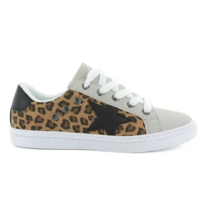 Mia Star Lace Leopard Sneaker-Animal Print, Children & Tweens, Infant to 6, leopard, Leopard Print, Sale, Shoes, Sneakers, Tween 7-14, Tweens 7-14-9-[option4]-[option5]-[option6]-Bella Bliss Boutique in Texas