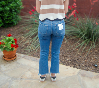 Mid-Rise Ankle Bootcut Jeans-Ankle Jeans,bootcut,Bottoms,clothing,denim,Distressed Hem,Jeans,Mid Rise,Quince,Women,women's-[option4]-[option5]-[option6]-Bella Bliss Boutique in Texas