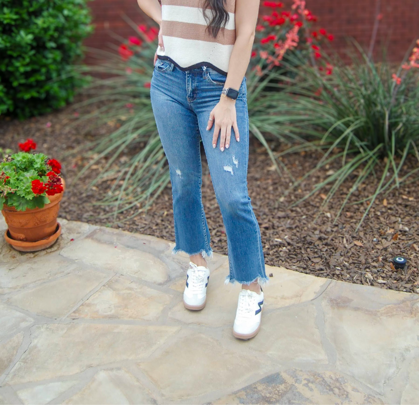 Mid-Rise Ankle Bootcut Jeans-Ankle Jeans,bootcut,Bottoms,clothing,denim,Distressed Hem,Jeans,Mid Rise,Quince,Women,women's-[option4]-[option5]-[option6]-Bella Bliss Boutique in Texas