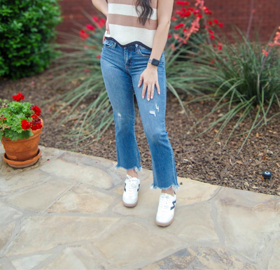 Mid-Rise Ankle Bootcut Jeans-Ankle Jeans,bootcut,Bottoms,clothing,denim,Distressed Hem,Jeans,Mid Rise,Quince,Women,women's-[option4]-[option5]-[option6]-Bella Bliss Boutique in Texas