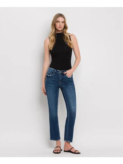 Mid Rise Slim Straight Jeans-Ankle Slim, Bottoms, clothing, denim, Jeans, Mid Rise, Pants, Straight Jeans, Wax Plant, Women, women's-00/24-[option4]-[option5]-[option6]-Bella Bliss Boutique in Texas
