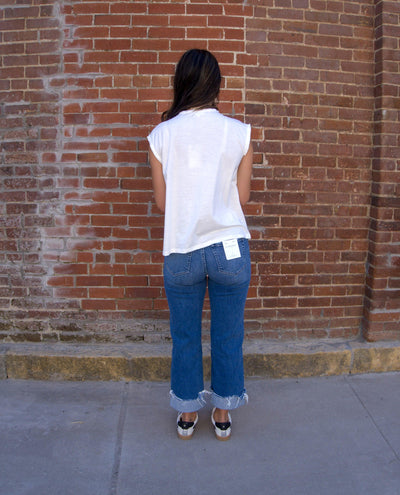 Mid-Rise Slim Wide Cuffed Jeans-Bottoms,clothing,Cuffed,Cuffed Hem,Cuffed Jeans,denim,Four Season,Jeans,Raw Cuff,Raw Cuffed Hem,Raw Hem,Slim Jeans,Slim Wide Jeans,Women,women's-[option4]-[option5]-[option6]-Bella Bliss Boutique in Texas