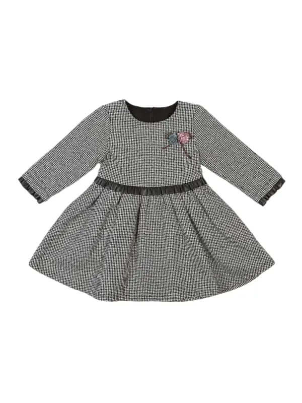 Mini Checks Dress-Black & White,Children & Tweens,children's,clothing,dress,dresses,Infant to 6,Mini Checks,Sale-[option4]-[option5]-[option6]-Bella Bliss Boutique in Texas