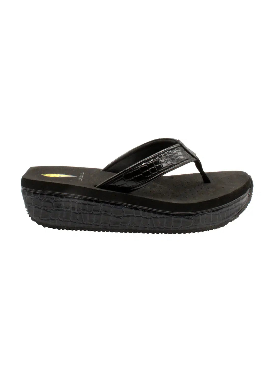 Mini Croco Sandal-Black,Faux Crocodile,Flip Flop,Mini Croco,Sandal,Sandals,Shoes,Thong,Wedge,Women,women's-6-[option4]-[option5]-[option6]-Bella Bliss Boutique in Texas