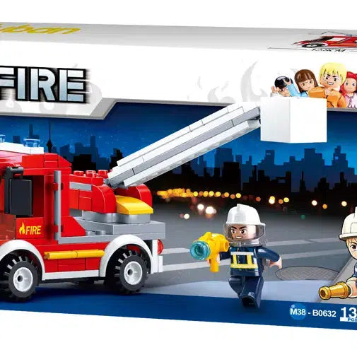 Mini Fire Truck Building Brick Kit-Building Brick Kit,Building Toys,Fire Truck,Gifts,misc,Miscellaneous,Small Fire Truck + Oil Station,Toys-[option4]-[option5]-[option6]-Bella Bliss Boutique in Texas