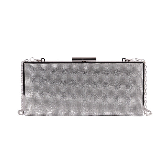 Minimal Long Thin Clutch-Accessories, Black, Clutch, Handbags, Purse, Purses & Wallets, Silver, Women, women's-Silver-[option4]-[option5]-[option6]-Bella Bliss Boutique in Texas