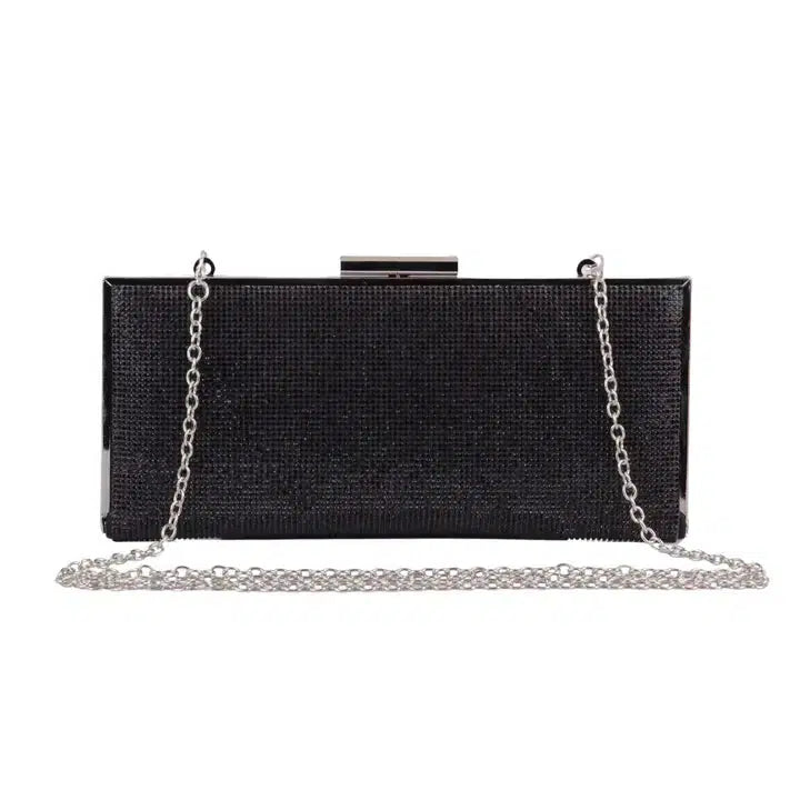 Minimal Long Thin Clutch-Accessories, Black, Clutch, Handbags, Purse, Purses & Wallets, Silver, Women, women's-[option4]-[option5]-[option6]-Bella Bliss Boutique in Texas