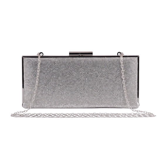 Minimal Long Thin Clutch-Accessories, Black, Clutch, Handbags, Purse, Purses & Wallets, Silver, Women, women's-[option4]-[option5]-[option6]-Bella Bliss Boutique in Texas