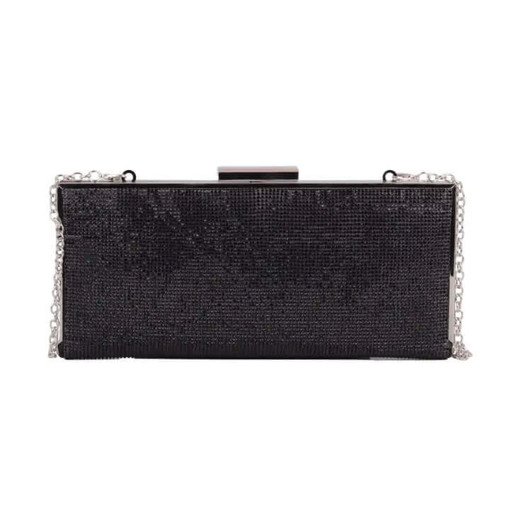 Minimal Long Thin Clutch-Accessories,Black,Clutch,Handbags,Purse,Purses & Wallets,Silver,Women,women's-[option4]-[option5]-[option6]-Bella Bliss Boutique in Texas