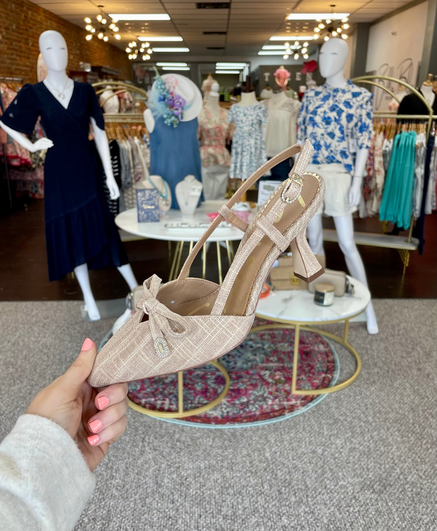 Monica Slingback Pump-Bow Detail,Burlap,Gold Bow Detail,Monica,Natural Gold,Pump,Shoes,Slingback,Slingback Pumps,women's-[option4]-[option5]-[option6]-Bella Bliss Boutique in Texas