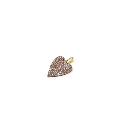 Moody Heart Charm-Charm, Charms, Crystal, Crystals, heart, Jewelry, Moody Heart, Onyx, Pink-Pink/Gold-[option4]-[option5]-[option6]-Bella Bliss Boutique in Texas