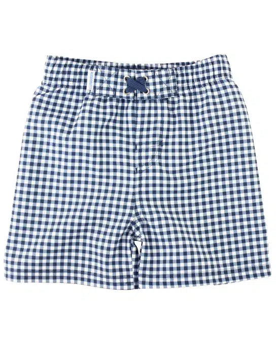 Navy Gingham Swim Trunks - 3T-Children & Tweens,children's,clothing,Infant to 6,Navy Gingham,Sale,Swim Trunks,Swimsuit,Swimwear-[option4]-[option5]-[option6]-Bella Bliss Boutique in Texas