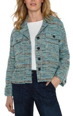 Ocean Boucle Shacket-Boucle Jacket, Button Front, clothing, Coats & Jackets, jacket, Ocean Boucle, Outerwear, Shacket, Women, women's-[option4]-[option5]-[option6]-Bella Bliss Boutique in Texas