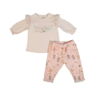 Organic Top & Corduroy Pants Set-Bottoms,Children & Tweens,children's,clothing,Corduroy,Infant to 6,Long Sleeve,organic,Pink,Ruffle Detail,Top,Tops-[option4]-[option5]-[option6]-Bella Bliss Boutique in Texas