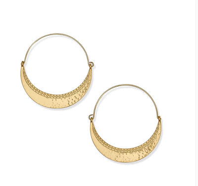 Palm Canyon Large Hoop Earrings-Brighton, Earring, Earrings, hammered, Hoop Earrings, Jewelry, Palm Canyon-Gold-[option4]-[option5]-[option6]-Bella Bliss Boutique in Texas