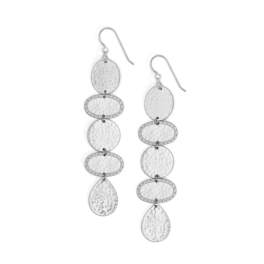 Palm Canyon Long French Wire Earrings-Brighton,Dangle Earrings,Earring,Earrings,French Wire Earrings,hammered,Jewelry,Palm Canyon-Silver-[option4]-[option5]-[option6]-Bella Bliss Boutique in Texas