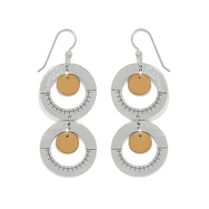 Palm Canyon Two Tone French Wire Earrings-Brighton,French Wire Earrings,Two Tone-[option4]-[option5]-[option6]-Bella Bliss Boutique in Texas