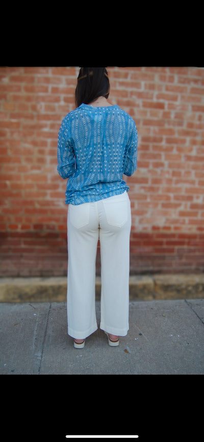 Patch Pocket Wide Leg Pants-Bottoms,clothing,Flared Bottom,Patch Pockets,Utility,Whipped Cream,Wide Leg,Women,women's-[option4]-[option5]-[option6]-Bella Bliss Boutique in Texas