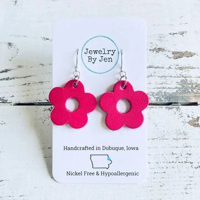 Petite Flower Earrings-blush,Dangle Earrings,Earring,Earrings,Flower,French Wire Earrings,Fuchsia,Jewelry,Lilac,Petite Flower,purple,Turquoise,White-[option4]-[option5]-[option6]-Bella Bliss Boutique in Texas