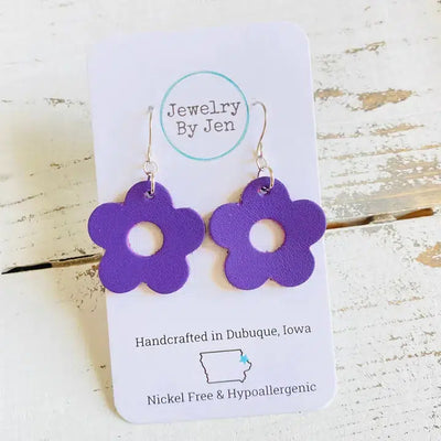Petite Flower Earrings-blush,Dangle Earrings,Earring,Earrings,Flower,French Wire Earrings,Fuchsia,Jewelry,Lilac,Petite Flower,purple,Turquoise,White-[option4]-[option5]-[option6]-Bella Bliss Boutique in Texas