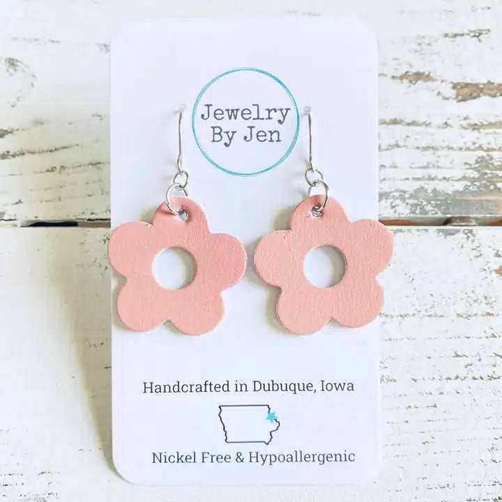 Petite Flower Earrings-blush,Dangle Earrings,Earring,Earrings,Flower,French Wire Earrings,Fuchsia,Jewelry,Lilac,Petite Flower,purple,Turquoise,White-[option4]-[option5]-[option6]-Bella Bliss Boutique in Texas