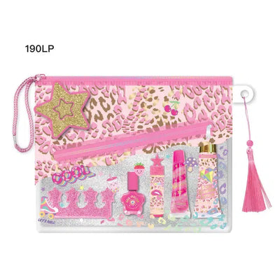 Pink Leopard Beauty Pouch-Beauty Pouch,Children & Tweens,children's,Cosmetic Pouch,Gifts,Gifts for Her,leopard,Leopard Print,Lip Balm,Lip Gloss,Lotion,misc,Miscellaneous,Nail Polish,Pink Leopard,Toe Separator-[option4]-[option5]-[option6]-Bella Bliss Boutique in Texas