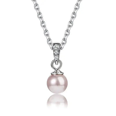 Pink Pearl Pendant Necklace-Children & Tweens, children's, Infant to 6, Jewelry, necklace, necklaces, Pendant Necklace, Pink Pearl, Sterling Silver, Tweens 7-14-[option4]-[option5]-[option6]-Bella Bliss Boutique in Texas