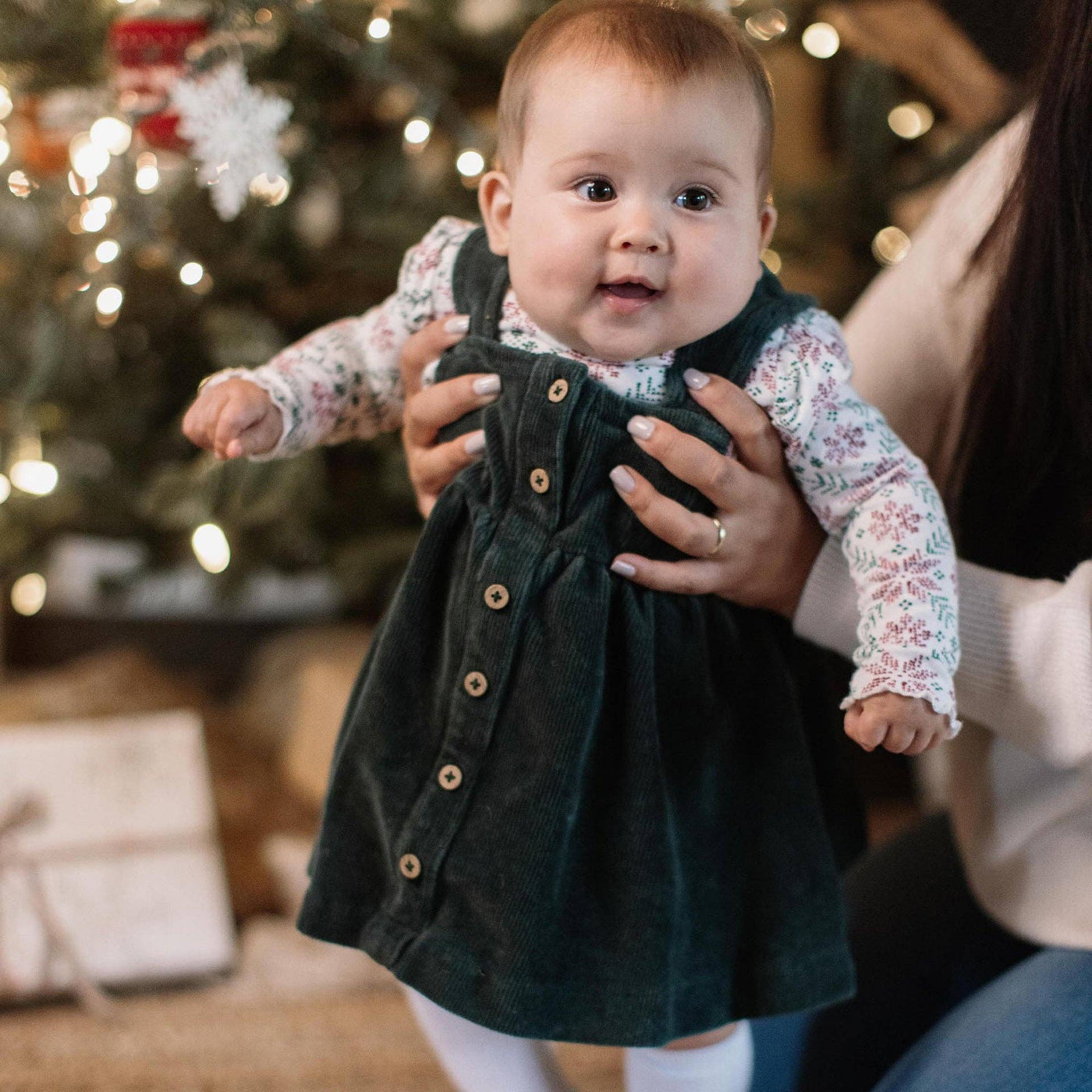 Poinsettia Twirl Organic Dress & Top Set-Children & Tweens,children's,Childrens/Tween,clothing,dress,dresses,holiday,Infant to 6,little girls dresses-[option4]-[option5]-[option6]-Bella Bliss Boutique in Texas