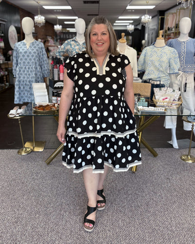womens boutique dresses Boat neck long sleeve mini dress Black Black / Small main image 1
