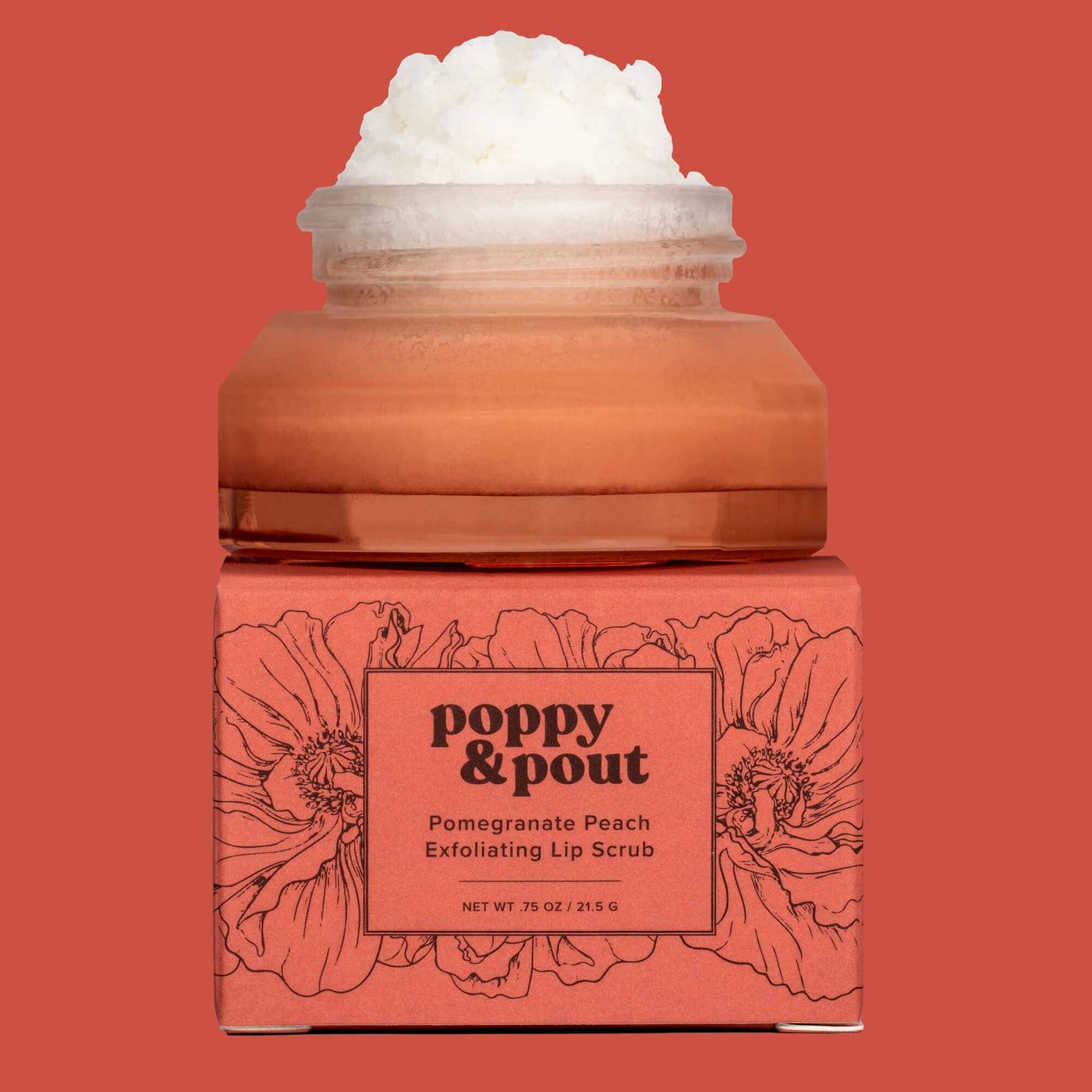 Poppy & Pout Pomegranate Peach Lip Scrub-gift,Gifts,Gifts for Her,lip care,poppy & pout,Spa,Stocking Stuffer-[option4]-[option5]-[option6]-Bella Bliss Boutique in Texas