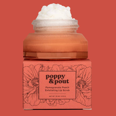 Poppy & Pout Pomegranate Peach Lip Scrub-gift,Gifts,Gifts for Her,lip care,poppy & pout,Spa,Stocking Stuffer-[option4]-[option5]-[option6]-Bella Bliss Boutique in Texas