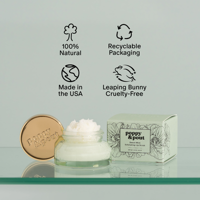 Poppy & Pout Sweet Mint Lip Scrub-Chidren & Tween,Children & Tween,Children & Tweens,gift,Gifts,Gifts for Her,lip care,Spa,Teacher Gifts-[option4]-[option5]-[option6]-Bella Bliss Boutique in Texas