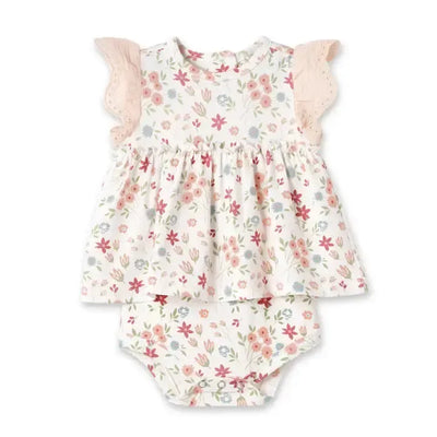 Prairie Petals Bamboo Skirted Onesie-Bamboo,Children & Tweens,children's,clothing,Floral Print,Infant to 6,Jumpsuits & Rompers,Onsie,Prairie Petals,romper,Rompers,Skirted Bubble Romper,Skirted Romper-NB-[option4]-[option5]-[option6]-Bella Bliss Boutique in Texas