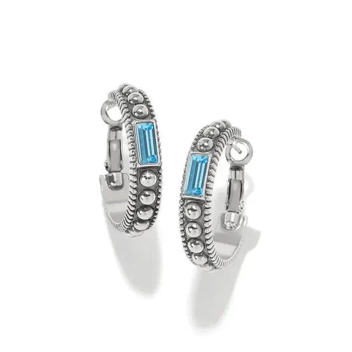Pretty Tough Gem Hoop Earrings-Aqua,Aqua Crystals,Aqua Gems,Brighton,Crystal,Crystals,Earring,Earrings,Hoop Earrings,Jewelry,Leverback Earrings,Post Earrings,Pretty Tough,Pretty Tough Earrings-[option4]-[option5]-[option6]-Bella Bliss Boutique in Texas